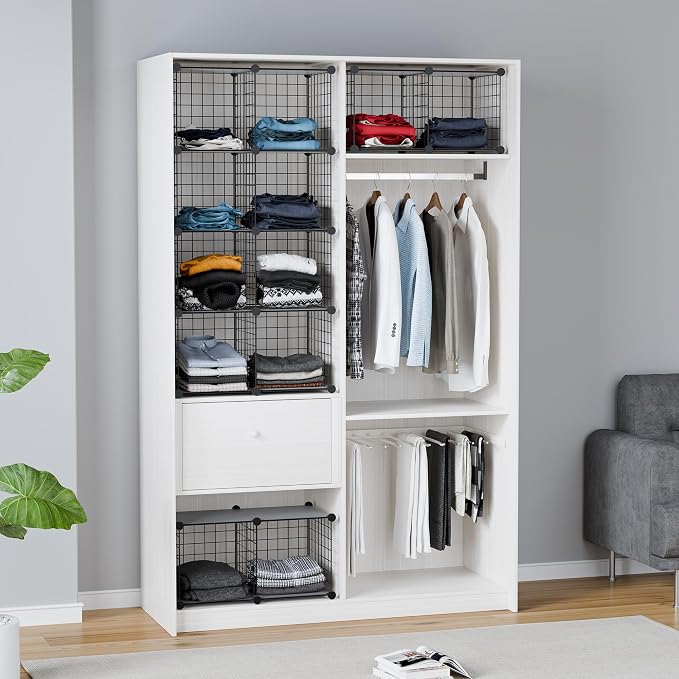 TUMUCUTE Wire Cube Storage Organizer, 12-Cube Metal Storage Shelves Bookshelf - Image 2