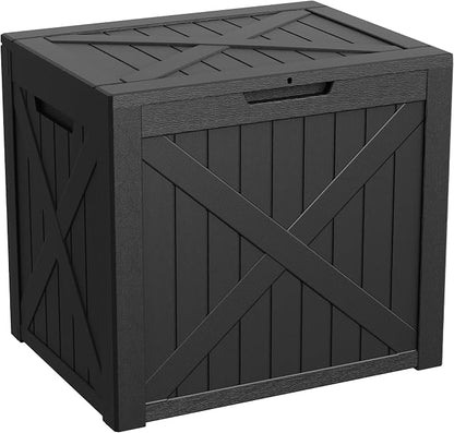 32 Gallon Resin Deck Box Outdoor, Waterproof Lockable Delivery Storage Box - Image 7