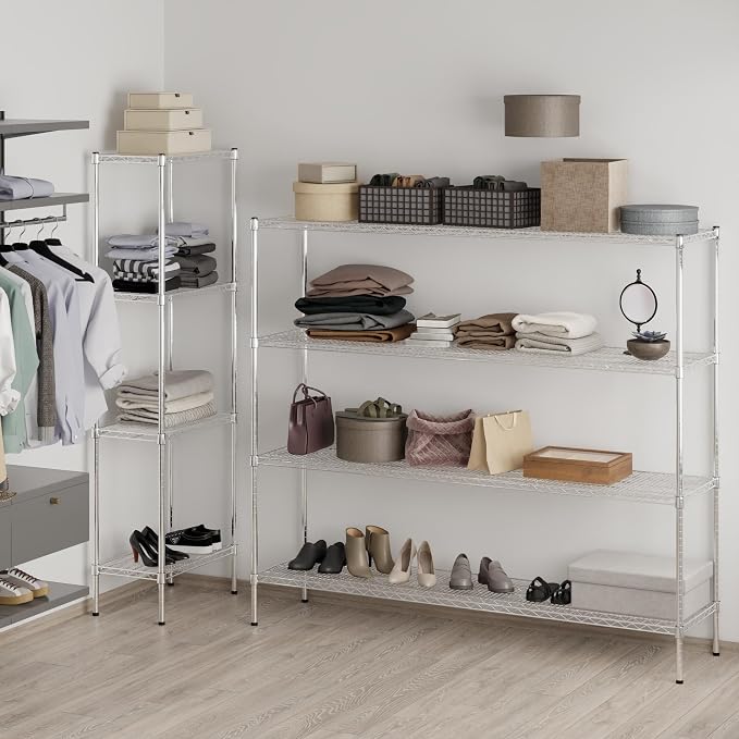 18" Deep x 72" Wide x 64" Height Wire Shelving Kit | 4-Tier | NSF Commercial - Image 5