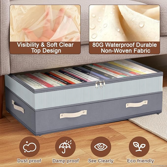 Dolicer 4 Pack Under Bed Storage - Image 3