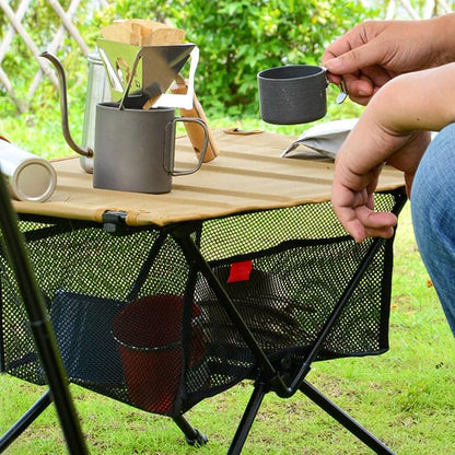 Outdoor Foldable Table Net Bag, Fine Knitted Thick Net Storage Bag, Under Desk - Image 6