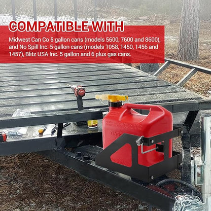 SPARKWHIZ 5 Gallon Trailer Gas Can Holder Rack Compatible - Image 6