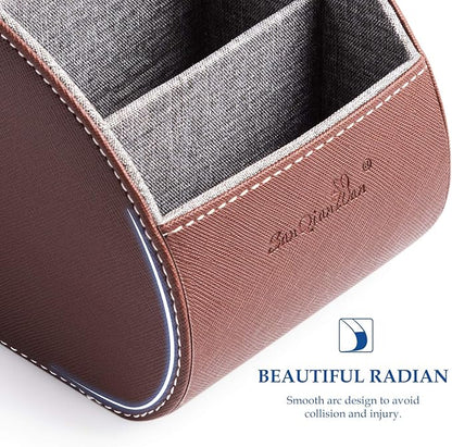 Wide Remote Control Holder, PU Leather Organizer Box - Image 4