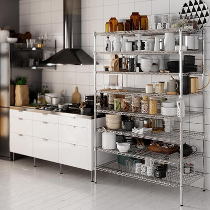 24" Deep x 48" Wide x 74" Height Wire Shelving Kit | 8-Tier | NSF Commercial - Image 6