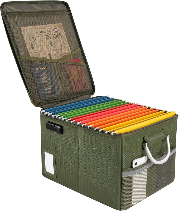 TOMKID Fireproof Document Box, Fire Proof Safe Box by Aobteeny