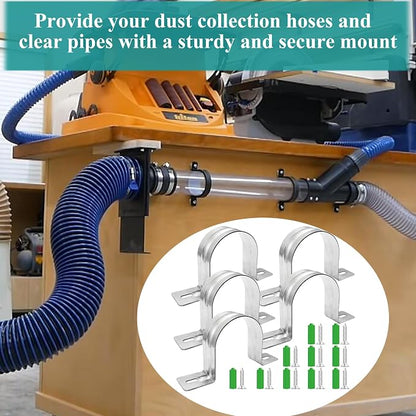 Dust Collection Hose and Pipe Holder Adjustable Hangers Bracket, Don’t Broken - Image 3