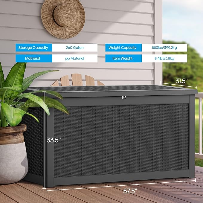 Extra-Large 320 Gallon Outdoor Storage Bin - Image 6