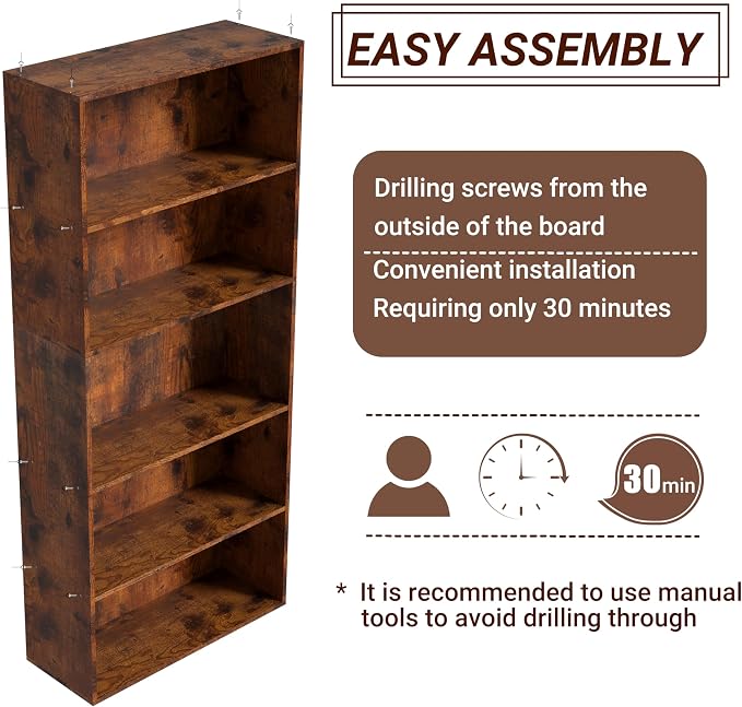 Wooden Cube Storage Organizer, Low Bookcase Storage Display Organizer) - Image 4