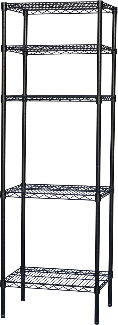 Shelving Inc. 8" d x 42" w x 54" h Black Wire Shelving by ShelvingInc