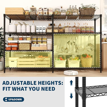 Garvee Metal Storage Shelves Heavy Duty Metal Shelving, 4-tier Wire Shelving - Image 5