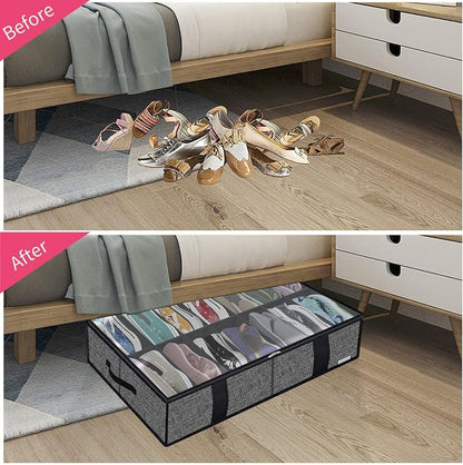 Onlyeasy 2 Pack Under Bed Shoe Storage Organizers - Image 3