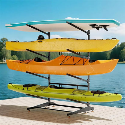 Kayak Storage Rack, Heavy-Duty Outdoor Canoe Rack, Reinforced, and Enhanced - Image 2