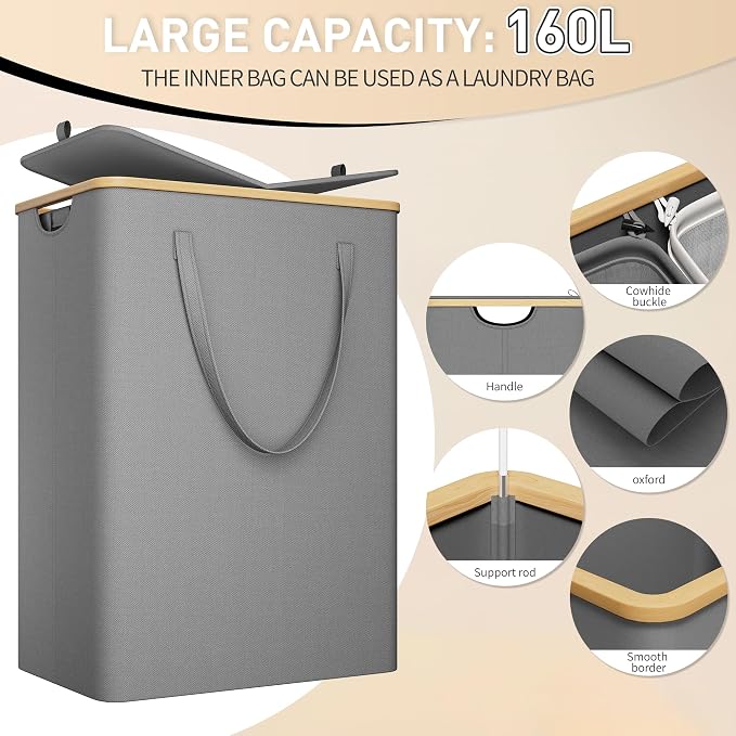 160L Double Laundry Hamper - Image 7