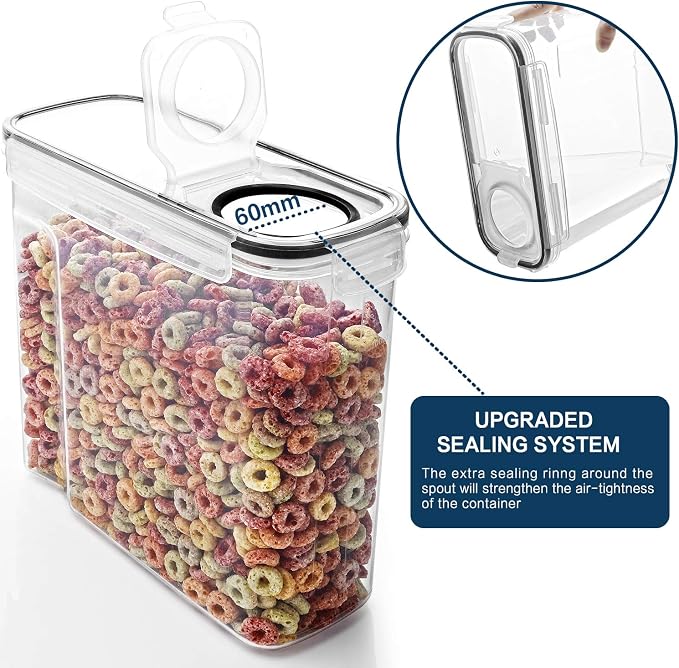 Cereal Container Set, MCIRCO Airtight Food Storage Containers Set of 6 - Image 4