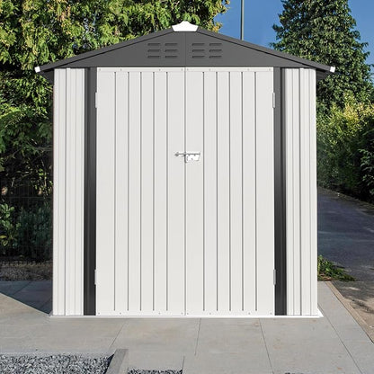 JUMMICO Metal Outdoor Storage Shed 6 x 4 FT Metal Shed - Image 6