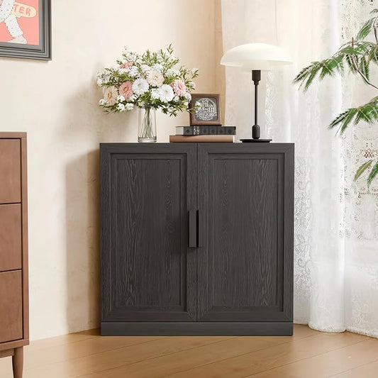 Casaphoria Farmhouse Corner Cabinet, Wooden Corner Storage Cabinet by Casaphoria