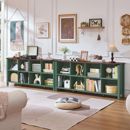 Joaxswe 8 Cube Storage Organizer, Farmhouse Green 62 Inch Wide Horizontal - Image 6