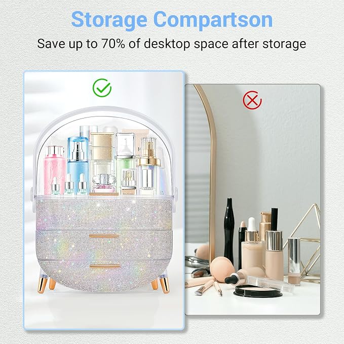 Teen Girls Gift Makeup Organizer, Skincare & Jewelry Storage, Cosmetics Display - Image 6