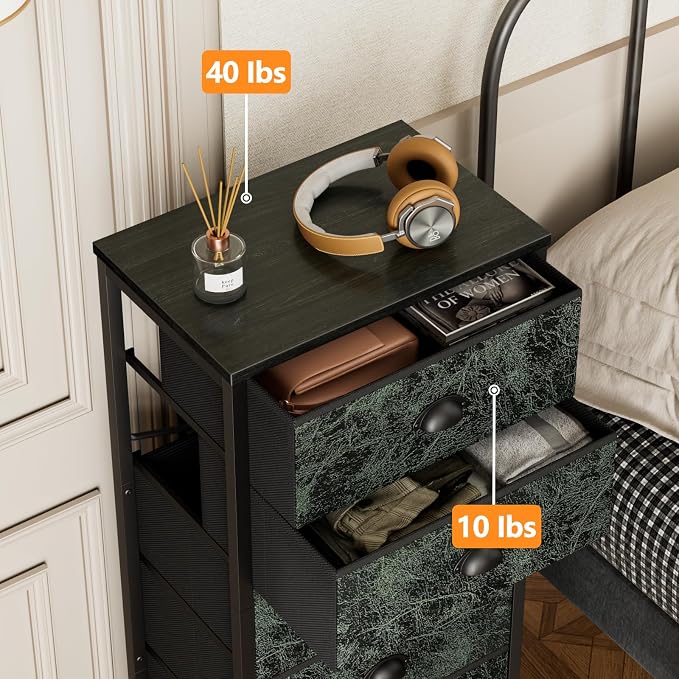 Furnulem Vertical Dresser for Bedroom, Tall Storage Tower Unit and Chest - Image 3