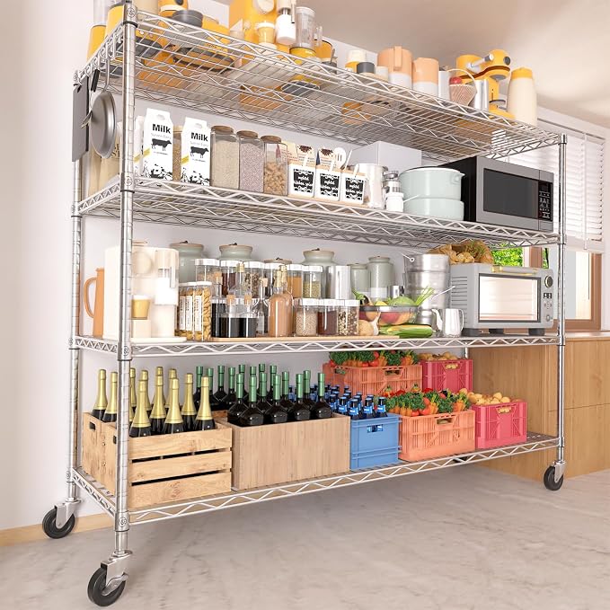 PrimeZone 4 Tier 55.5" Wx24 Dx76 H Wire Shelving - Image 4