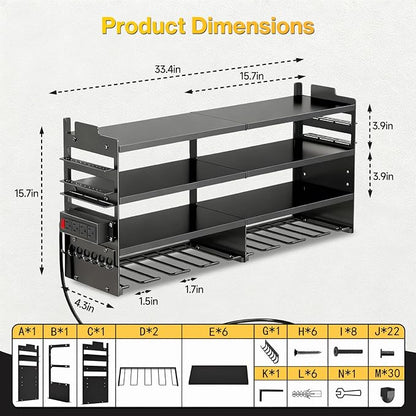 Heavy Duty Power Tool Organizer Wall Mount - Image 2