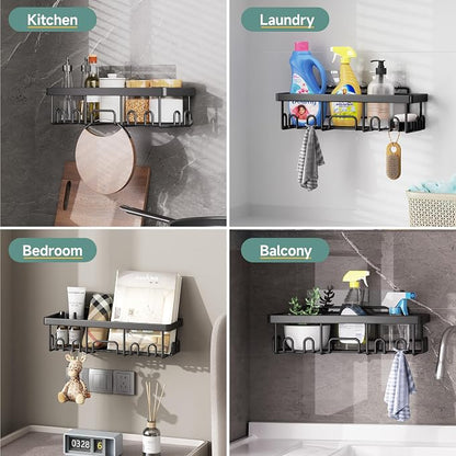 Veken Shower Caddy 6-Pack, Advanced Rustproof Design, No Drilling Adhesive - Image 8