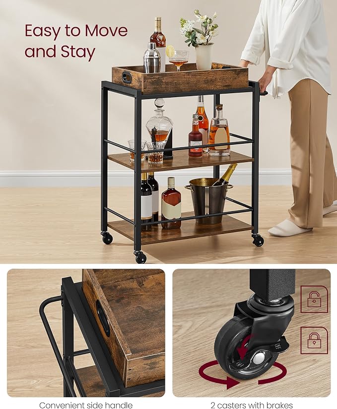 VASAGLE Kitchen Serving Cart - Image 5