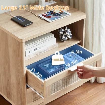 LEYAOYAO Rattan Night Stand - Image 7