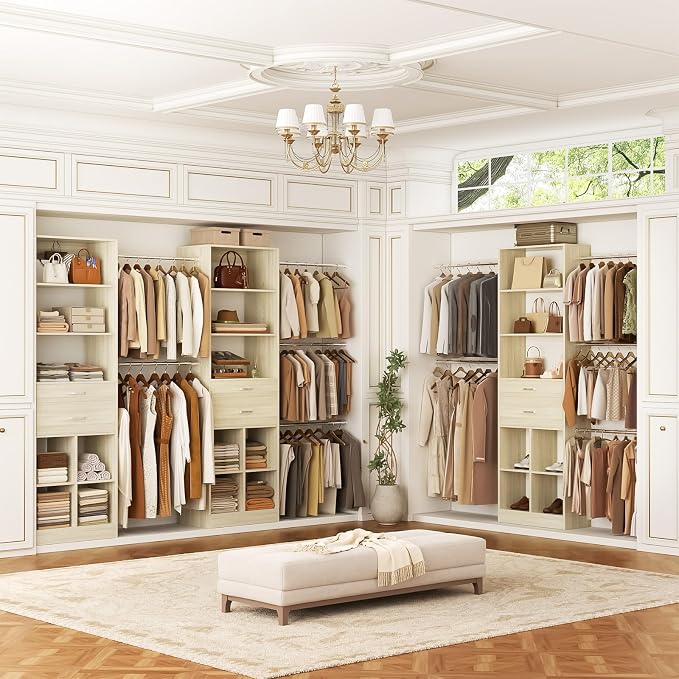 Besiost Closet System, 4-8 FT Closet Organizer Tower - Image 2