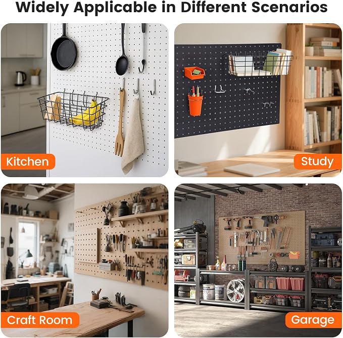Pegboard Organizer Accessories Kit 264 PCS, Peg Board Hooks Assortment - Image 9