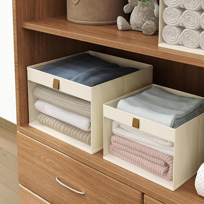 Linen Closet Organizers and Storage, Closet Storage Bins Basket Organizer - Image 2