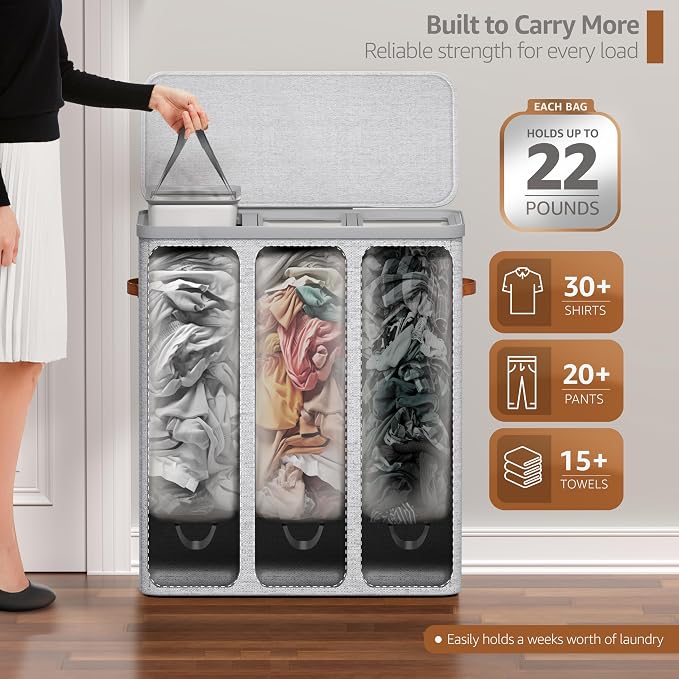 Sorbus Laundry Hamper with Lid - Image 4
