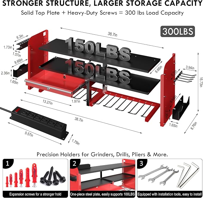 KSVO Power Tool Organizer Wall Mount - Image 3