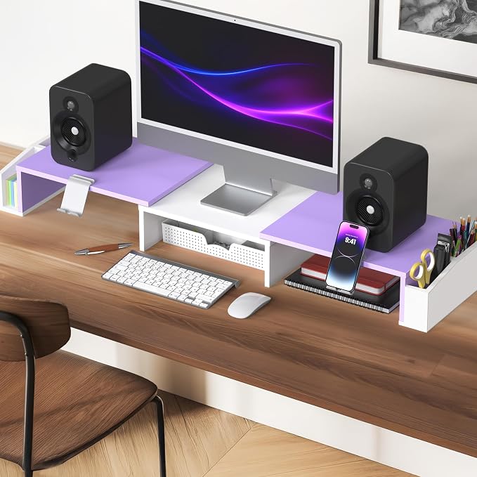 Simple Houseware Desk Dual Monitor Stand Riser - Image 5