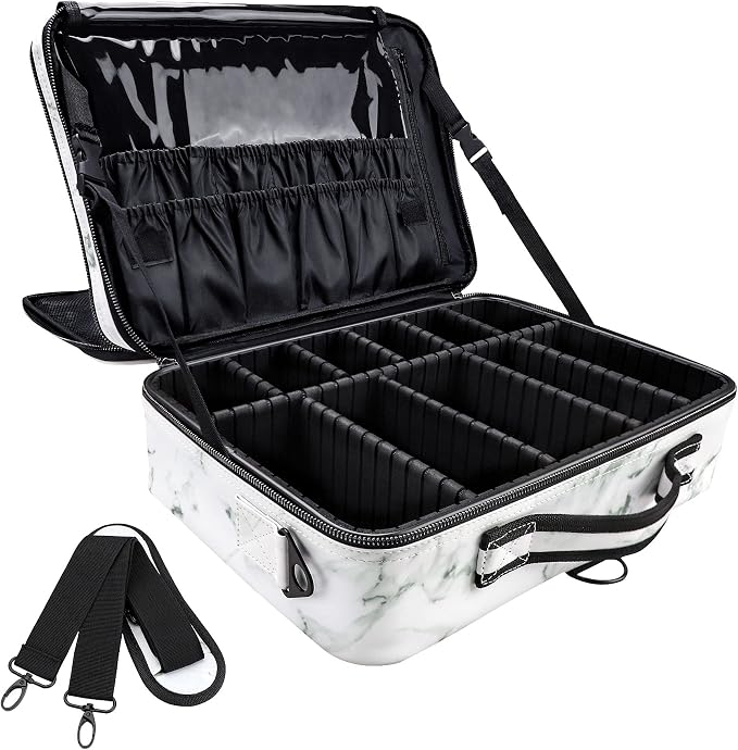 JOURMON Travel Makeup Train Case, Large Capacity Cosmetic Bags by JOURMON