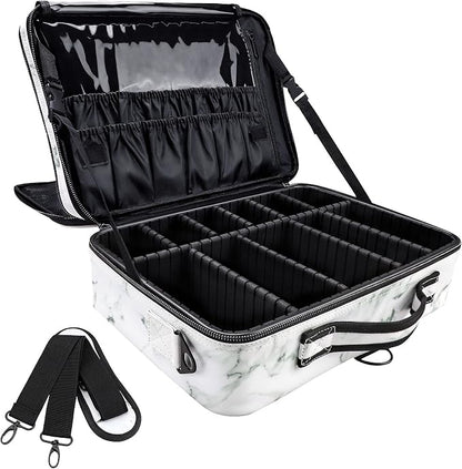 JOURMON Travel Makeup Train Case, Large Capacity Cosmetic Bags by JOURMON