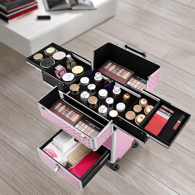 Rolling Makeup Case, Nail Storage Box - Image 9