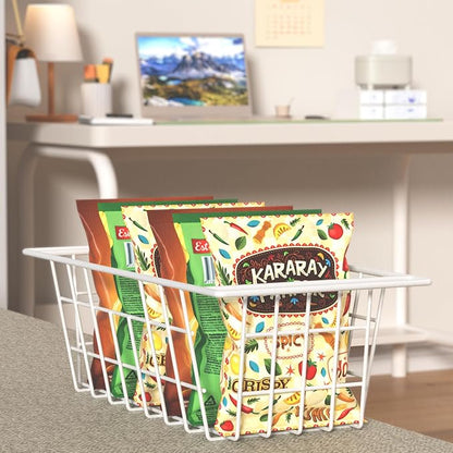 SANNO Chest Freezer Baskets Organizer, Deep Freezer Baskets Bin Sturdy Metal - Image 7