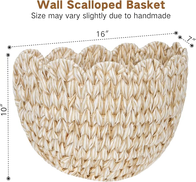iEGrow Plastic wall Basket, Scalloped Hanging Baskets Plastic, Hanging Baskets - Image 3