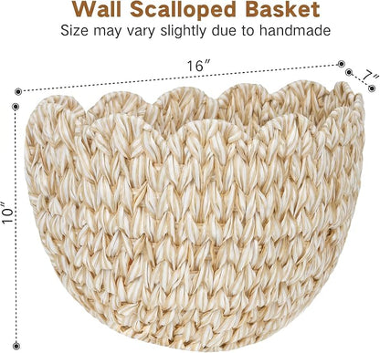 iEGrow Plastic wall Basket, Scalloped Hanging Baskets Plastic, Hanging Baskets - Image 3