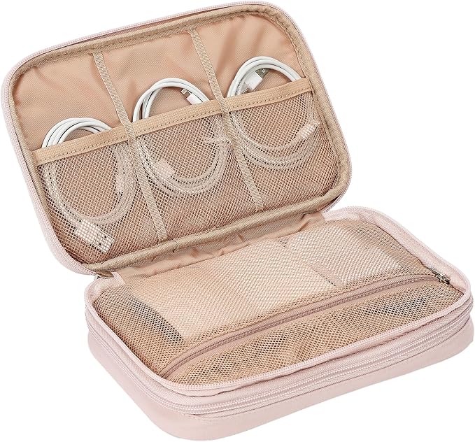 NISHEL Travel Cord Organizer Case, Double Layers Tech Electronic Bag, Essentials - Image 5