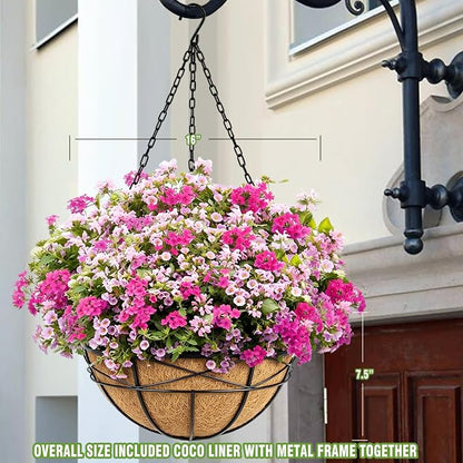 2 Pack 16 Inch Hanging Planters - Image 6