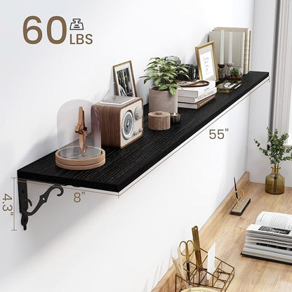Fun Memories 55 Inch Floating Shelves, Long Floating Shelves Wall-Mounted - Image 3