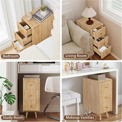 Small Nightstand Set of 2, Narrow Nightstand Slim Couch Side Table - Image 7