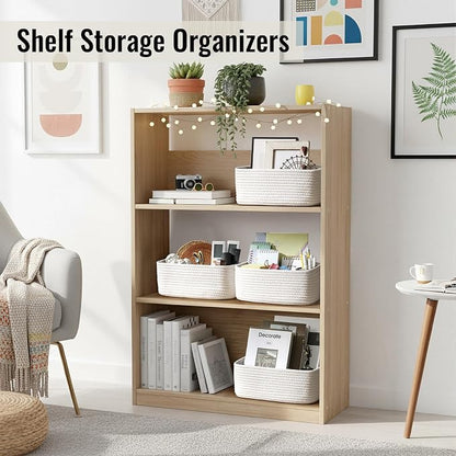 8 Pack Small Storage Baskets for Organizing, Woven Rope Bins for Bathroom - Image 3