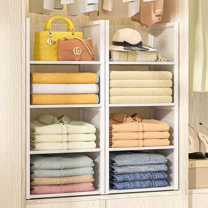 4-Tier Stackable Closet Organizers and Storage Basket, Wire Clothes Shelf by DAOUTIME