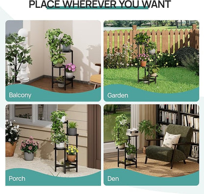 viewcare 4-Tier Plant Stand, Heavy Duty Metal Planter Rack -Indoor/Outdoor - Image 8
