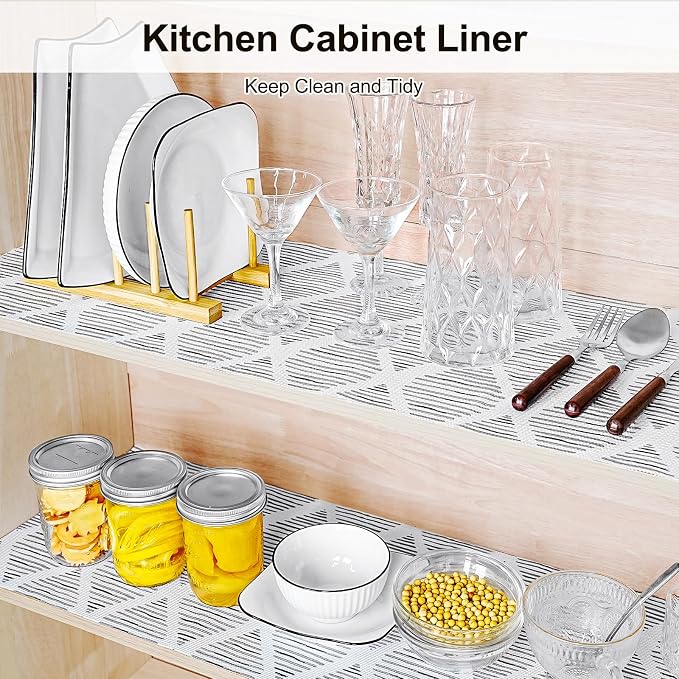 Drawer and Shelf Liner for Kitchen Cabinet, Non-Adhesive Cabinet Liner 12in x - Image 5
