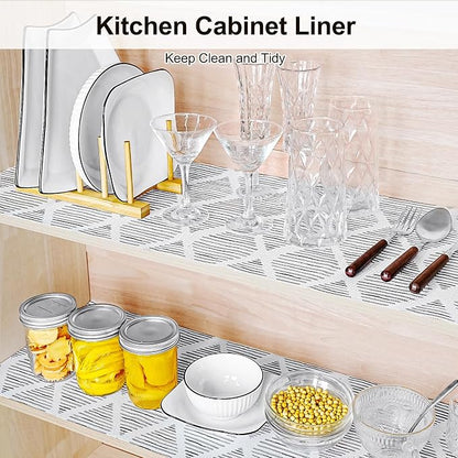Drawer and Shelf Liner for Kitchen Cabinet, Non-Adhesive Cabinet Liner 12in x - Image 5