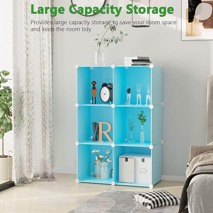 C&AHOME Cube Storage Organizer, 6-Cube Shelves Units, Closet Cabinet, DIY - Image 5
